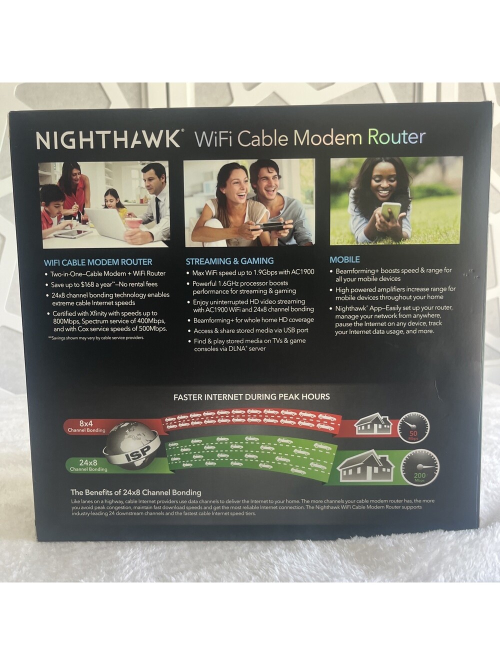 FAST High Speed NETGEAR Nighthawk AC1900 WiFi Cable Modem Router C7000 - Picture 3 of 9